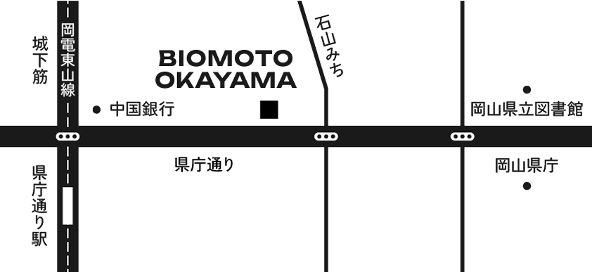 BIOMOTO近辺の地図